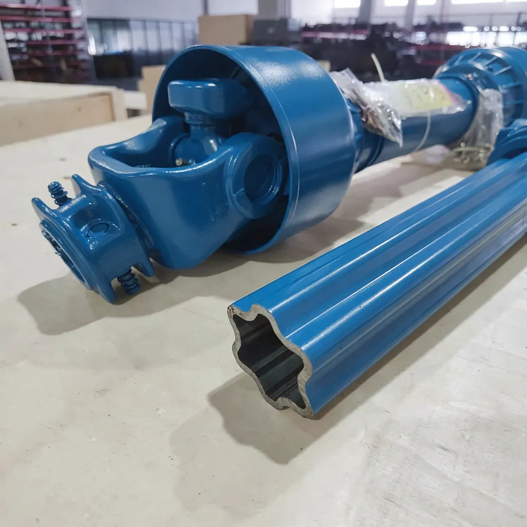 PTO drive shaft with CE-certified safety guard and overload clutch
