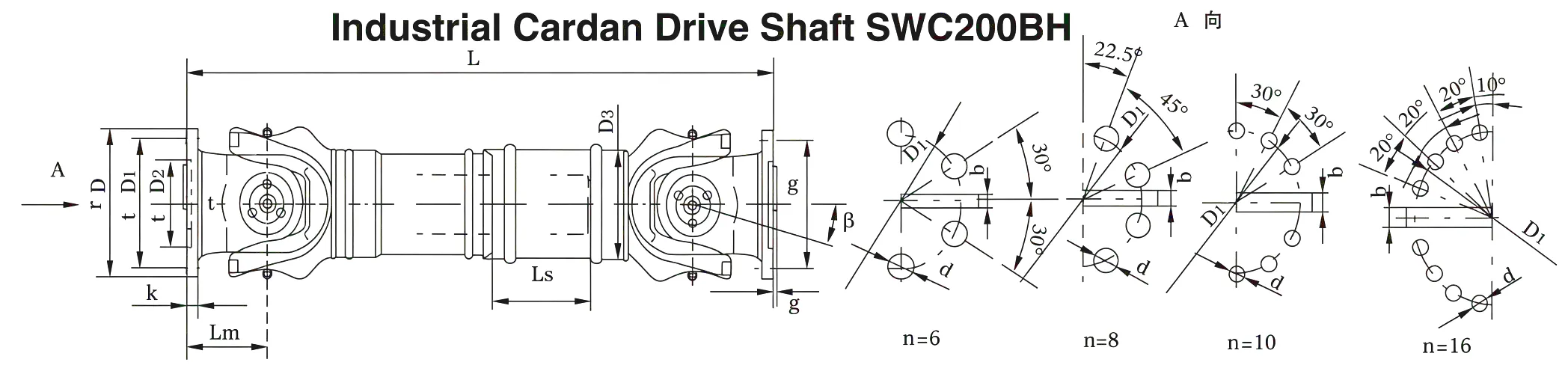 Industrial Cardan Drive Shaft