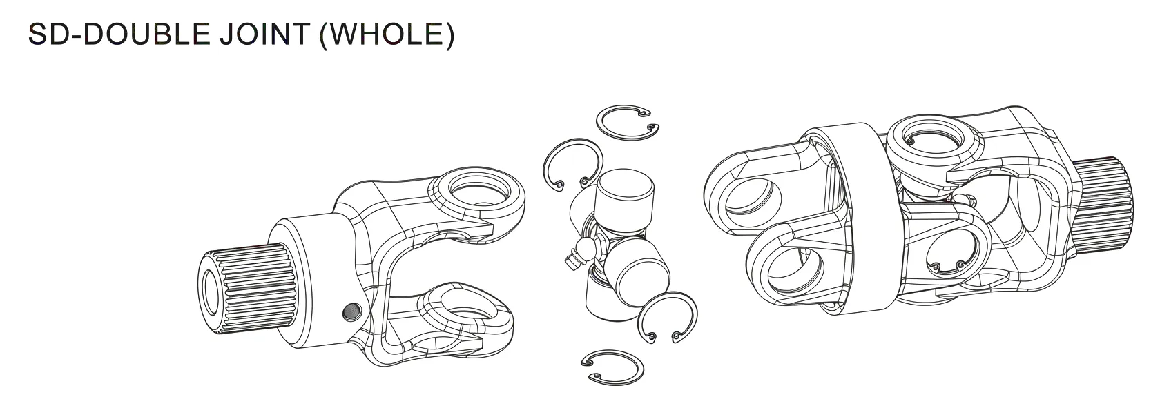SD-Double Joint PTO shaft assembly drawing